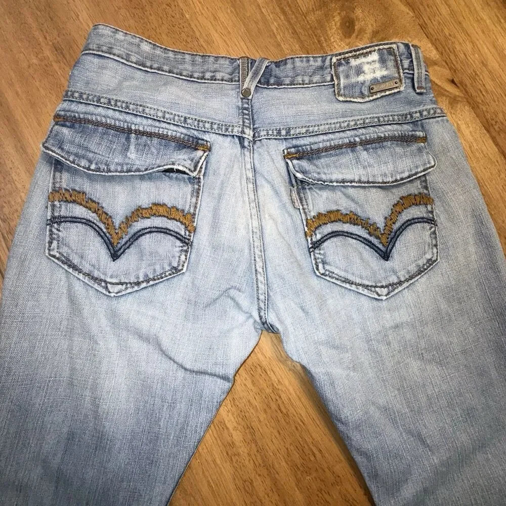 Vtg 90s Levi’s SilverTab Distressed 31x30 Great Pocket Grunge Skater Silver Tabs